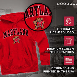 Maryland Terrapins Adult Arch & Logo Soft Style Gameday Hooded Sweatshirt - Red