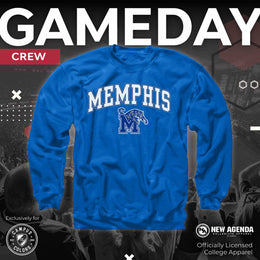 Memphis Tigers Adult Arch & Logo Soft Style Gameday Crewneck Sweatshirt - Royal