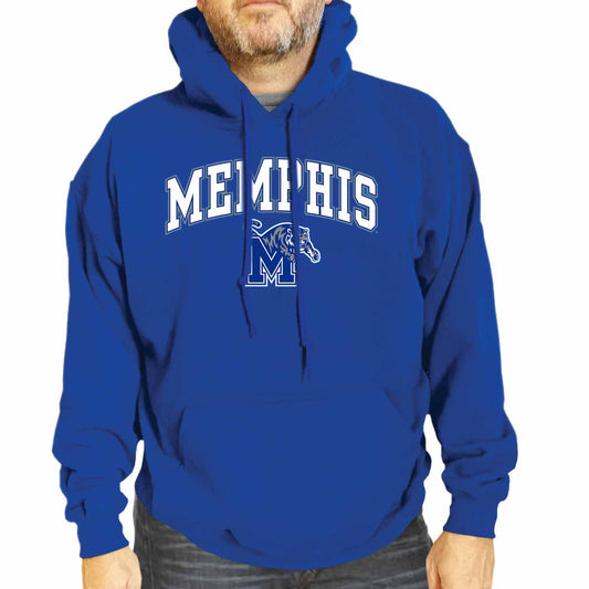 Memphis Tigers Adult Arch & Logo Soft Style Gameday Hooded Sweatshirt - Royal