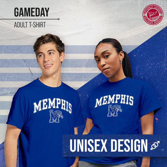 Memphis Tigers NCAA Adult Gameday Cotton T-Shirt - Royal