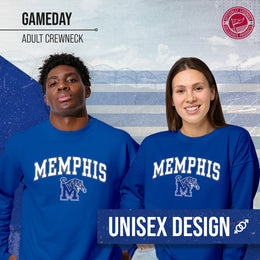 Memphis Tigers Adult Arch & Logo Soft Style Gameday Crewneck Sweatshirt - Royal