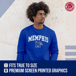 Memphis Tigers Adult Arch & Logo Soft Style Gameday Crewneck Sweatshirt - Royal