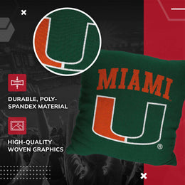 Miami Hurricanes NCAA Decorative Pillow - Green