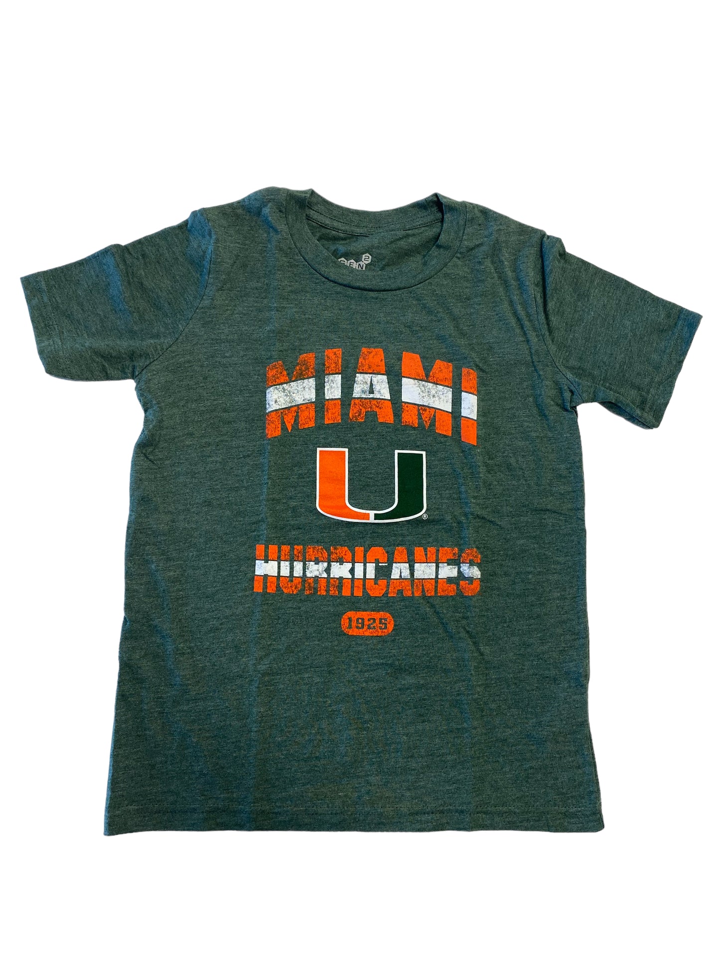 Miami Hurricanes Youth Player Pride Tri-Blend Short Sleeve T-Shirt  - Green