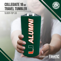 Miami Hurricanes NCAA Stainless Steel Travel Tumbler for Alumni - Green