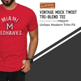 Miami Redhawks Adult College Team Color T-Shirt - Red