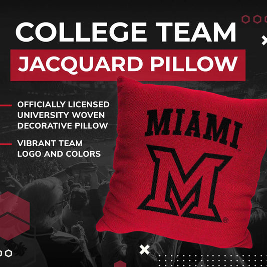 Miami Redhawks NCAA Decorative Pillow - Red