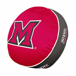 Miami Redhawks Team Logo 15 Inch Ultra Soft Stretch Plush Pillow - Red