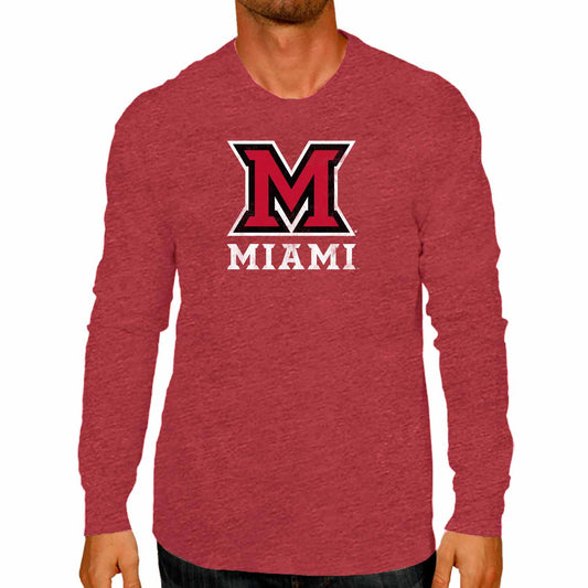 Miami Redhawks NCAA MVP Adult Long-Sleeve Shirt - Red