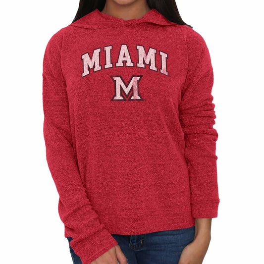 Miami Redhawks NCAA University Women's Hoodie  - Red