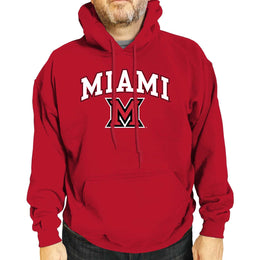 Miami Redhawks Adult Arch & Logo Soft Style Gameday Hooded Sweatshirt - Red