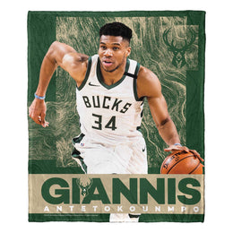 Milwaukee Bucks NBA Hi-Def Giannis Antetokounmpo Silk Blanket - Green