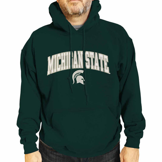 Michigan State Spartans NCAA Adult Tackle Twill Hooded Sweatshirt - Green