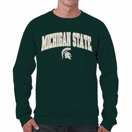 Michigan State Spartans NCAA Adult Tackle Twill Crewneck Sweatshirt - Green