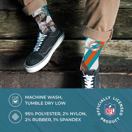 Miami Dolphins NFL Youth Player Stripe Sock - Teal