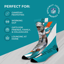 Miami Dolphins NFL Adult Player Stripe Sock - Teal