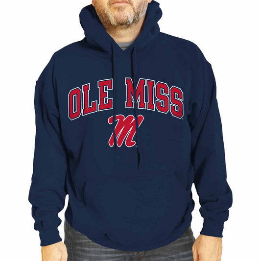 Ole Miss Rebels Adult Arch & Logo Soft Style Gameday Hooded Sweatshirt - Navy