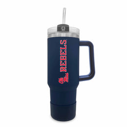 Ole Miss Rebels College & University 40 oz Travel Tumbler With Handle - Navy