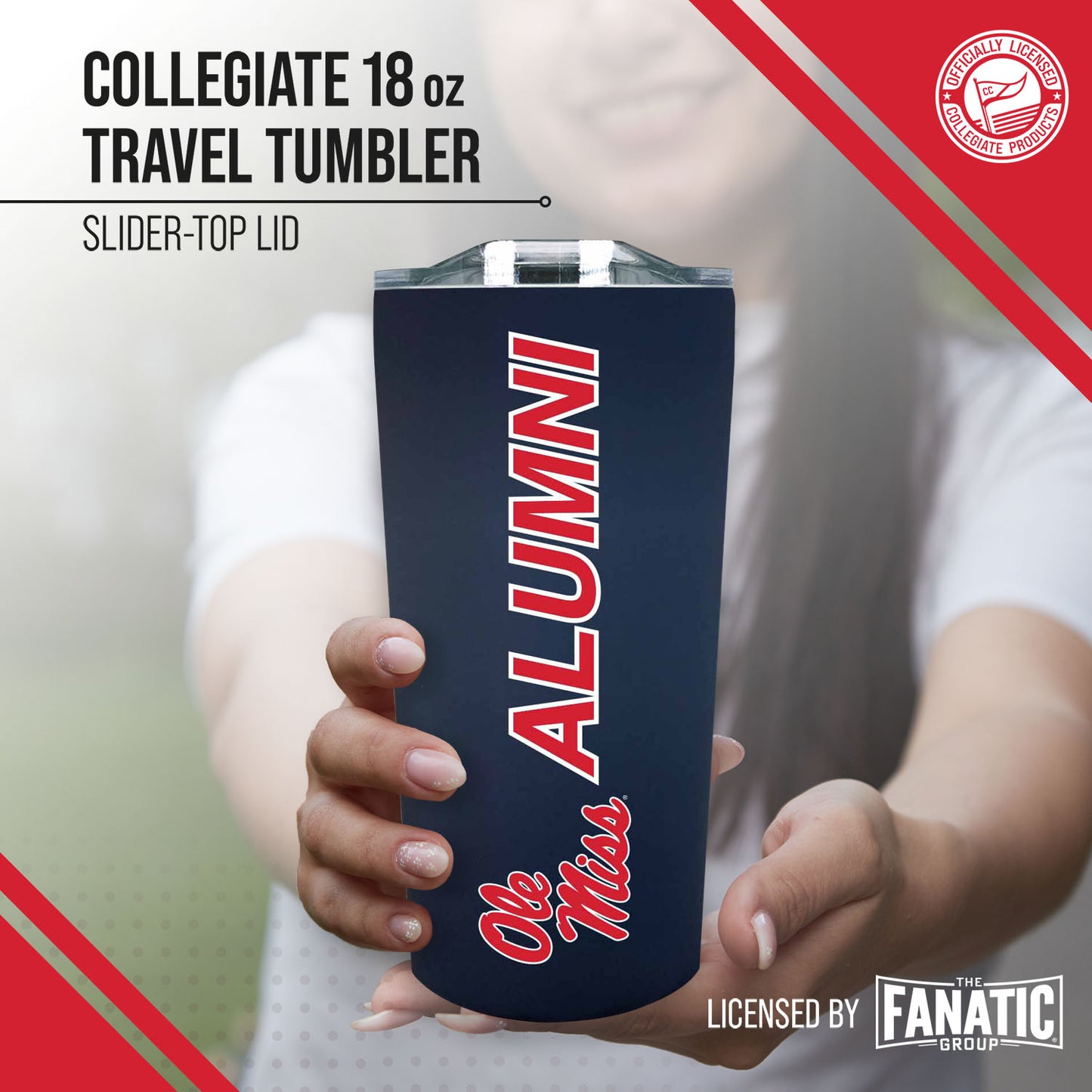 Ole Miss Rebels NCAA Stainless Steel Travel Tumbler for Alumni - Navy