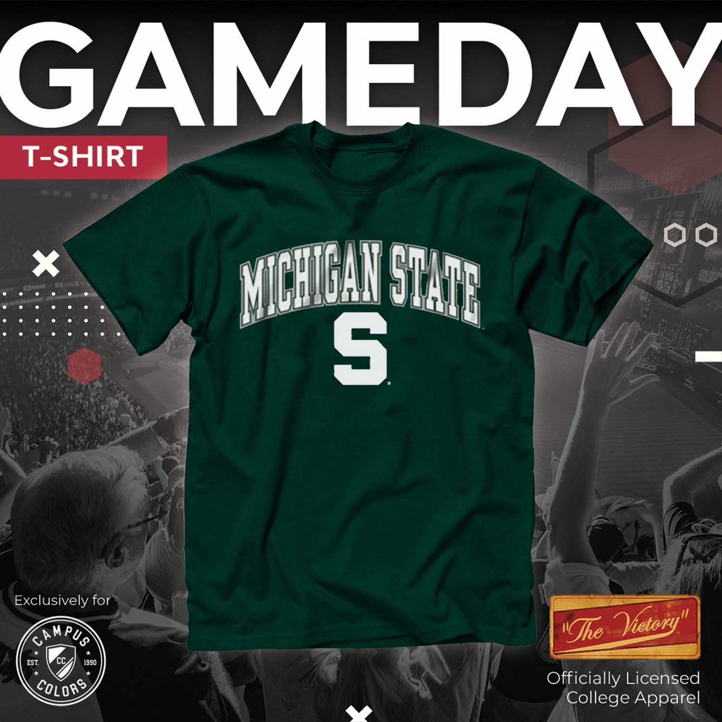 Michigan State Spartans NCAA Adult Gameday Cotton T-Shirt - Green