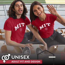 MIT Engineers Massachusetts Engineers Arch and Logo Short Sleeve T-shirt - Cardinal