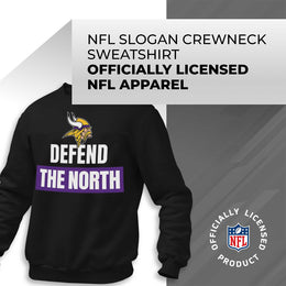 Minnesota Vikings NFL Adult Slogan Crewneck Sweatshirt - Black