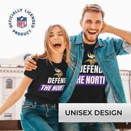Minnesota Vikings NFL Adult Team Slogan Unisex T-Shirt - Black