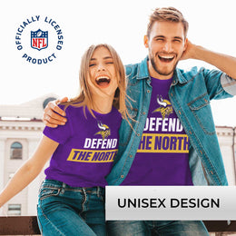 Minnesota Vikings NFL Adult Team Slogan Unisex T-Shirt - Purple