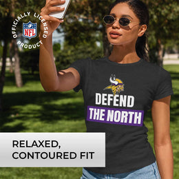 Minnesota Vikings NFL Womens Plus Size Team Slogan Short Sleeve T-Shirt - Charcoal