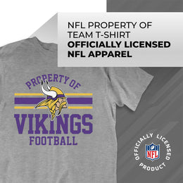 Minnesota Vikings NFL Adult Property Of T-Shirt - Sport Gray