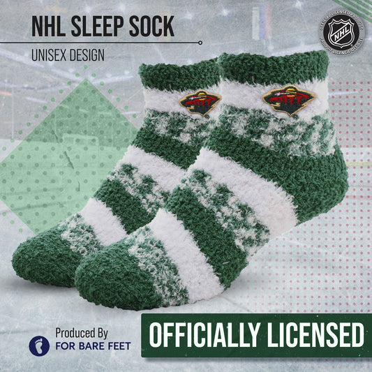 Minnesota Wild NHL Unisex Cozy Sleep Socks - Forest Green