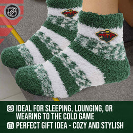 Minnesota Wild NHL Unisex Cozy Sleep Socks - Forest Green