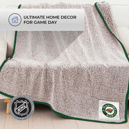 Minnesota Wild NHL Silk Touch Sherpa Throw Blanket - Green