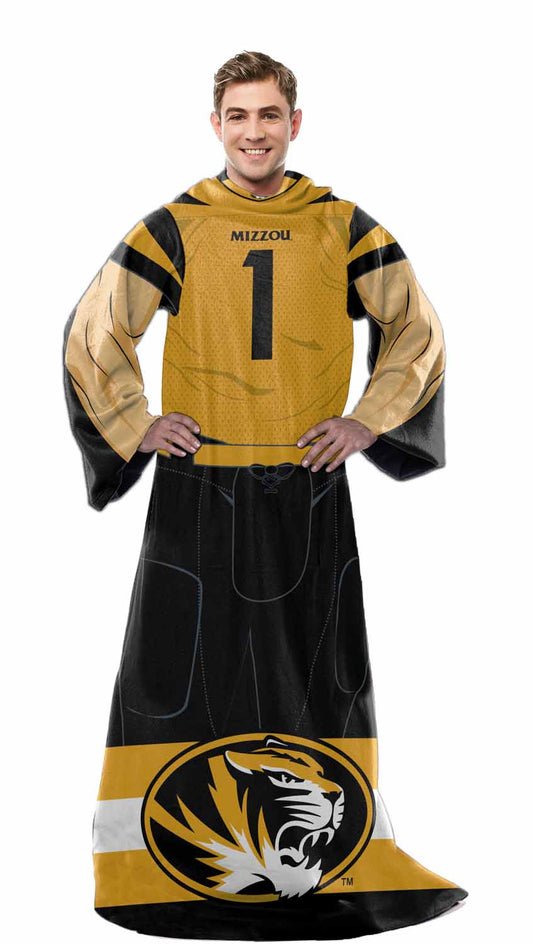 Missouri Tigers NCAA Team Wearable Blanket with Sleeves - Black