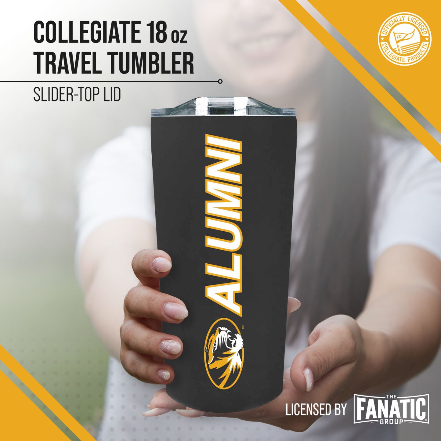 Missouri Tigers NCAA Stainless Steel Travel Tumbler for Alumni - Black