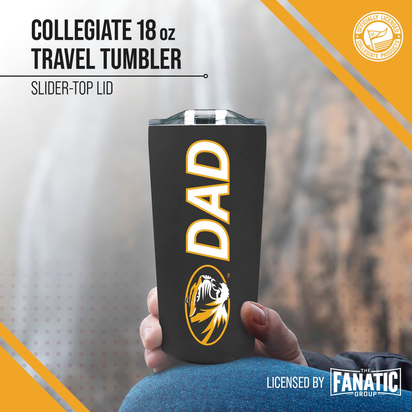 Missouri Tigers NCAA Stainless Steel Travel Tumbler for Dad - Black