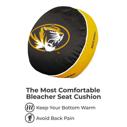 Missouri Tigers Team Logo 15 Inch Ultra Soft Stretch Plush Pillow - Black