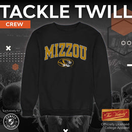 Missouri Tigers NCAA Adult Tackle Twill Crewneck Sweatshirt - Black