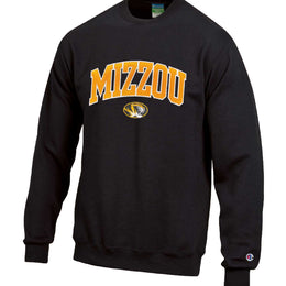 Missouri Tigers Adult Tackle Twill Crewneck - Black