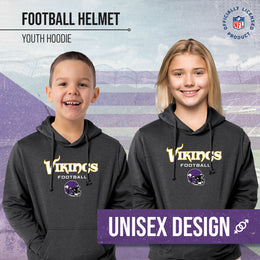 Minnesota Vikings NFL Youth Football Helmet Hood - Charcoal