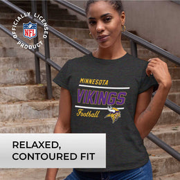 Minnesota Vikings NFL Womens Plus Size Relaxed Fit T-Shirt - Team Color