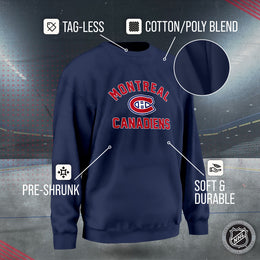 Montreal Canadiens Adult NHL Gameday Crewneck Sweatshirt - Navy