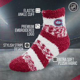 Montreal Canadiens NHL Unisex Cozy Sleep Socks - Cardinal