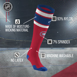 Montreal Canadiens NHL Adult Knee High-Performance Socks - Cardinal