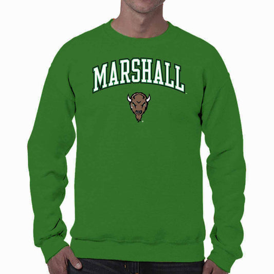 Marshall Thundering Herd Adult Arch & Logo Soft Style Gameday Crewneck Sweatshirt - Green