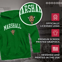 Marshall Thundering Herd Adult Arch & Logo Soft Style Gameday Hooded Sweatshirt - Green