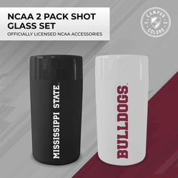Mississippi State Bulldogs College and University 2-Pack Shot Glasses - Team Color