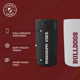 Mississippi State Bulldogs College and University 2-Pack Shot Glasses - Team Color