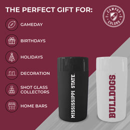 Mississippi State Bulldogs College and University 2-Pack Shot Glasses - Team Color