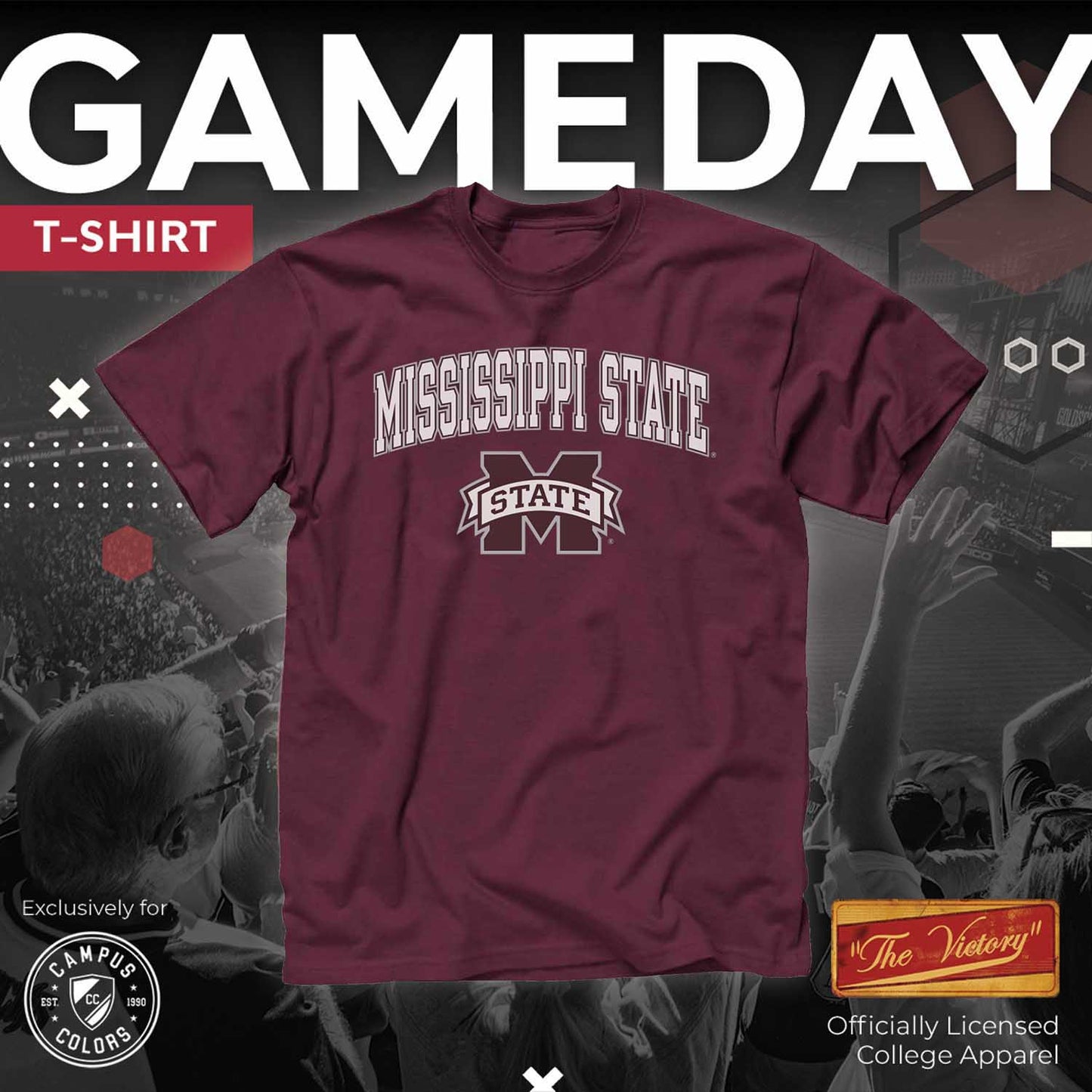 Mississippi State Bulldogs NCAA Adult Gameday Cotton T-Shirt - Team Color